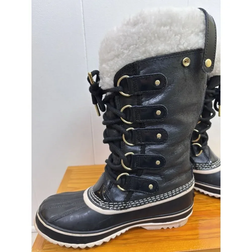 Sorel Joan of Arctic Women's Snow Holiday Boots‎ Black Size 7 US Waterproof